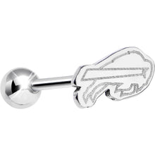 Load image into Gallery viewer, Officially Licensed NFL Cut Out Buffalo Bills Barbell Tongue Ring
