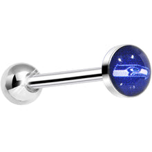 Load image into Gallery viewer, Officially Licensed NFL Seattle Seahawks Barbell Tongue Ring
