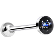 Load image into Gallery viewer, Officially Licensed NFL Baltimore Ravens Barbell Tongue Ring
