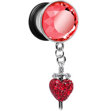 Load image into Gallery viewer, 1/2 Red Gem Sword and Paved Heart Steel Plug
