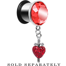 Load image into Gallery viewer, 1/2 Red Gem Sword and Paved Heart Steel Plug
