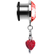 Load image into Gallery viewer, 1/2 Red Gem Sword and Paved Heart Steel Plug
