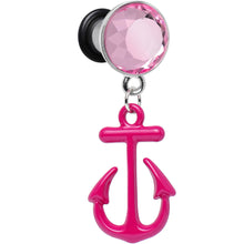 Load image into Gallery viewer, 4G Pink Dangling Anchor Steel Plug
