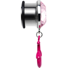 Load image into Gallery viewer, 5/8 Pink Dangling Anchor Steel Plug
