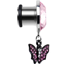 Load image into Gallery viewer, 00G Pink Gem Night Belongs to the Bat Steel Plug
