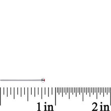Load image into Gallery viewer, 20G 3/4 Red CZ Steel Straight Fishtail Nose Ring 2mm
