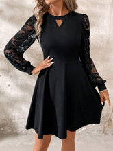 Load image into Gallery viewer, Luxury Black Long Sleeve Mini Dress Sophisticated &amp; Timeless Dress
