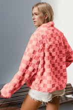 Load image into Gallery viewer, Double Take Checkered Long Sleeve Fuzzy Jacket Cozy &amp; Trendy Outerwear For Women
