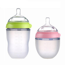 Load image into Gallery viewer, Baby Bottle For Milk and Breastmilk Wide Neck Soft Silicone Feeding Container Baby Water Bottle kids Nursing Bottles
