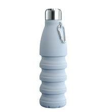 Load image into Gallery viewer, 550ML Portable Silicone Bottle Retractable Folding Water Bottle Outdoor Sports Travel Drinking Cup with Large Capacity Silicone Foldable Sports Bottle Reusable Folding Travel Water Container for Gym Camping Hiking Fishing
