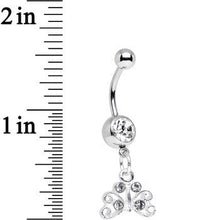 Load image into Gallery viewer, Clear Gem Pretty Petite Butterfly Dangle Belly Ring
