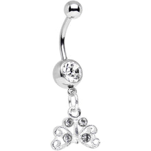 Load image into Gallery viewer, Clear Gem Pretty Petite Butterfly Dangle Belly Ring

