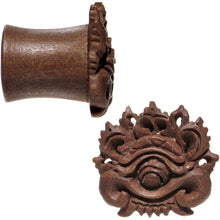 Load image into Gallery viewer, 0G Organic Wood Dark Magic Hand Carved Plug Set
