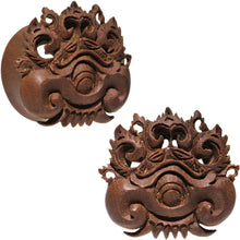 Load image into Gallery viewer, 7/8 Organic Wood Dark Magic Hand Carved Plug Set
