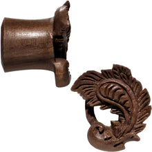 Load image into Gallery viewer, 5/8 Organic Wood Heaven's Nectar Hand Carved Plug Set
