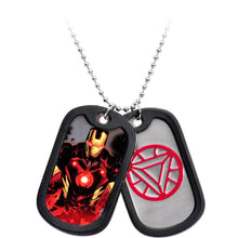 Load image into Gallery viewer, Licensed Steel Iron Man Double Dog Tag Pendant Necklace
