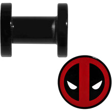 Load image into Gallery viewer, 4G Black Acrylic Licensed Deadpool Logo Screw Fit Plug Set
