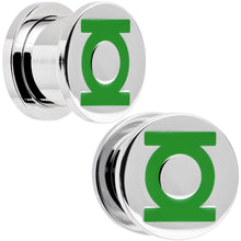 Load image into Gallery viewer, 1/2 Stainless Steel Licensed Green Lantern Screw Fit Plug Set
