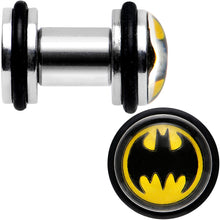 Load image into Gallery viewer, 4G Stainless Steel Barbell Illusion Batman Mini Ear Plug Set
