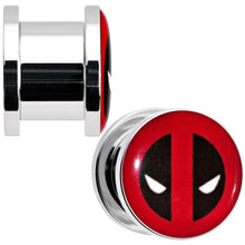 Load image into Gallery viewer, 1/2 Stainless Steel Licensed Deadpool Logo Screw Fit Plug Set
