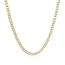 Load image into Gallery viewer, 2.6 mm 14k Two Tone Gold Pave Curb Chain
