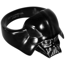 Load image into Gallery viewer, Licensed Black IP Star Wars 3D Darth Vader Ring
