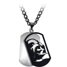 Load image into Gallery viewer, Licensed Black IP Star Wars Darth Vader Dog Tag Pendant Necklace
