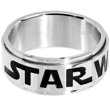 Load image into Gallery viewer, Licensed Steel Star Wars Logo Spinner Ring
