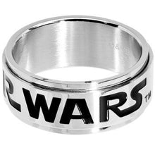 Load image into Gallery viewer, Licensed Steel Star Wars Logo Spinner Ring

