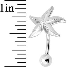 Load image into Gallery viewer, 925 Sterling Silver Saltwater Starfish Belly Ring

