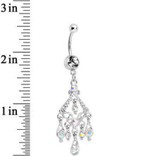 Load image into Gallery viewer, Clear Gem Luminous Kite Chandelier Belly Ring
