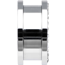 Load image into Gallery viewer, 18mm Stainless Steel Clear Gem Red Heart Tunnel Plug
