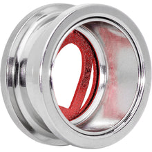 Load image into Gallery viewer, 18mm Stainless Steel Clear Gem Red Heart Tunnel Plug
