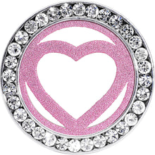 Load image into Gallery viewer, 11/16 Stainless Steel Clear Gem Pink Heart Tunnel Plug
