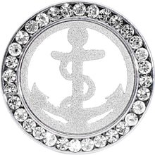 Load image into Gallery viewer, 18mm Stainless Steel Clear Gem Anchor Tunnel Plug
