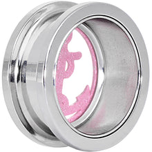 Load image into Gallery viewer, 20mm Stainless Steel Clear Gem Pink Anchor Tunnel Plug
