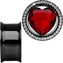 Load image into Gallery viewer, 7/8 Red Heart Insert Anodized Titanium Internally Threaded Plug Set
