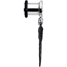 Load image into Gallery viewer, 0G Clear Gem Steel Single Flare Tree of Life Dangle Plug Set

