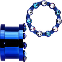 Load image into Gallery viewer, 3/4 Dark Blue Titanium Tunnels with Removable Dermal Tops
