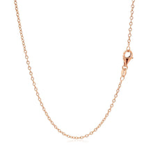 Load image into Gallery viewer, 18k Rose Gold Round Oval Link Chain 1.5mm
