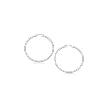 Load image into Gallery viewer, 14k White Gold Polished Hoop Earrings (15 mm)
