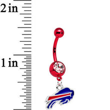 Load image into Gallery viewer, Officially Licensed NFL Buffalo Bills Dangle Belly Ring
