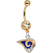 Load image into Gallery viewer, Officially Licensed NFL St. Louis Rams Dangle Belly Ring
