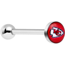 Load image into Gallery viewer, Officially Licensed Kansas City Chiefs Barbell Tongue Ring
