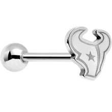 Load image into Gallery viewer, Officially Licensed Houston Texans Cut Out Barbell Tongue Ring

