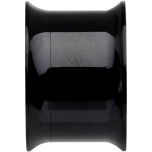 Load image into Gallery viewer, 9/16 Black IP Clear CZ Double Flare Screw Fit Tunnel
