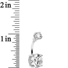Load image into Gallery viewer, Clear Double Gem Elegant Belly Ring
