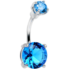 Load image into Gallery viewer, Aqua Double Gem Elegant Belly Ring
