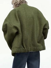 Load image into Gallery viewer, Autumn Casual Full Size Drop Shoulder Snap Down Jacket with Buttoned Front and Pockets
