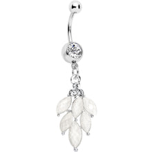 Load image into Gallery viewer, Clear Gem White Elegant Chandlier Dangle Belly Ring
